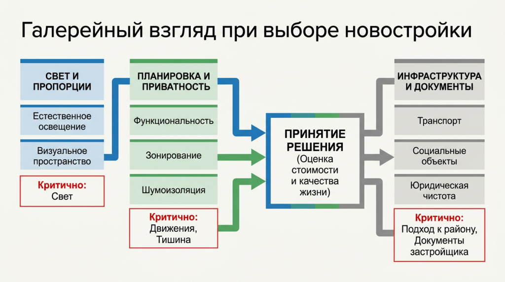 Галерейный взгляд при выборе новостройки